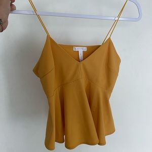 Mustard elegant crop top